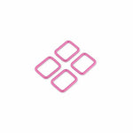 Tula Pink 1" Rectangle Rings Set of 4 Pink Hardware
