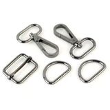Sallie Tomato 1 Inch Basic Hardware Set Gunmetal Gray