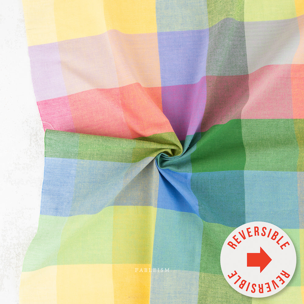 Swedish Meadow Madras in Meadow Woven Fabric by Fableism