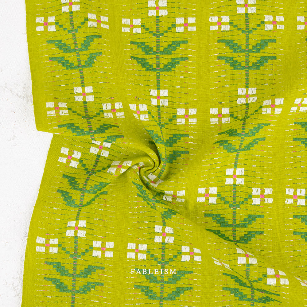 Swedish Meadow | Anemone in Sunny Grass Woven | Fabric by Fableism
