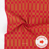 Swedish Meadow | Modern Swede in Red Topaz Woven | Fabric by Fableism
