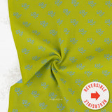 Swedish Meadow | Mini Roses in Sunny Grass Woven | Fabric by Fableism