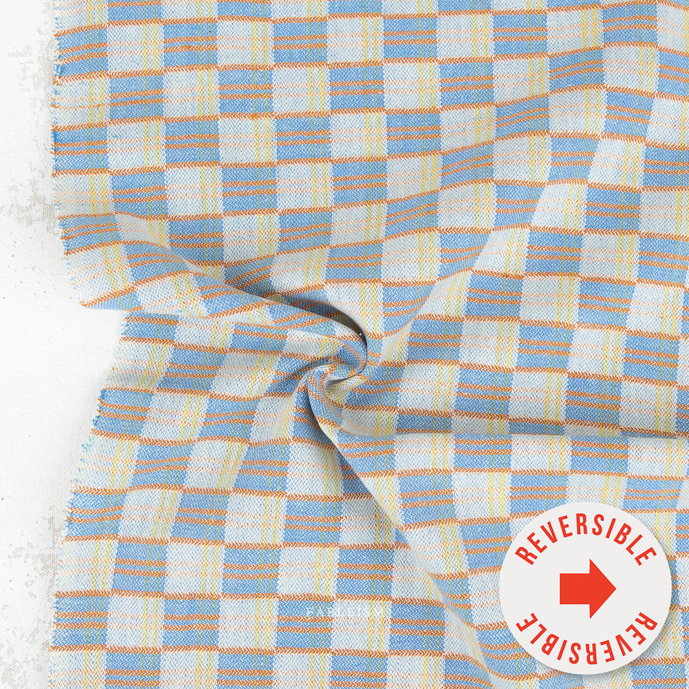 Swedish Meadow | Checks and Plaid in Larkspur Woven | Fabric by Fableism