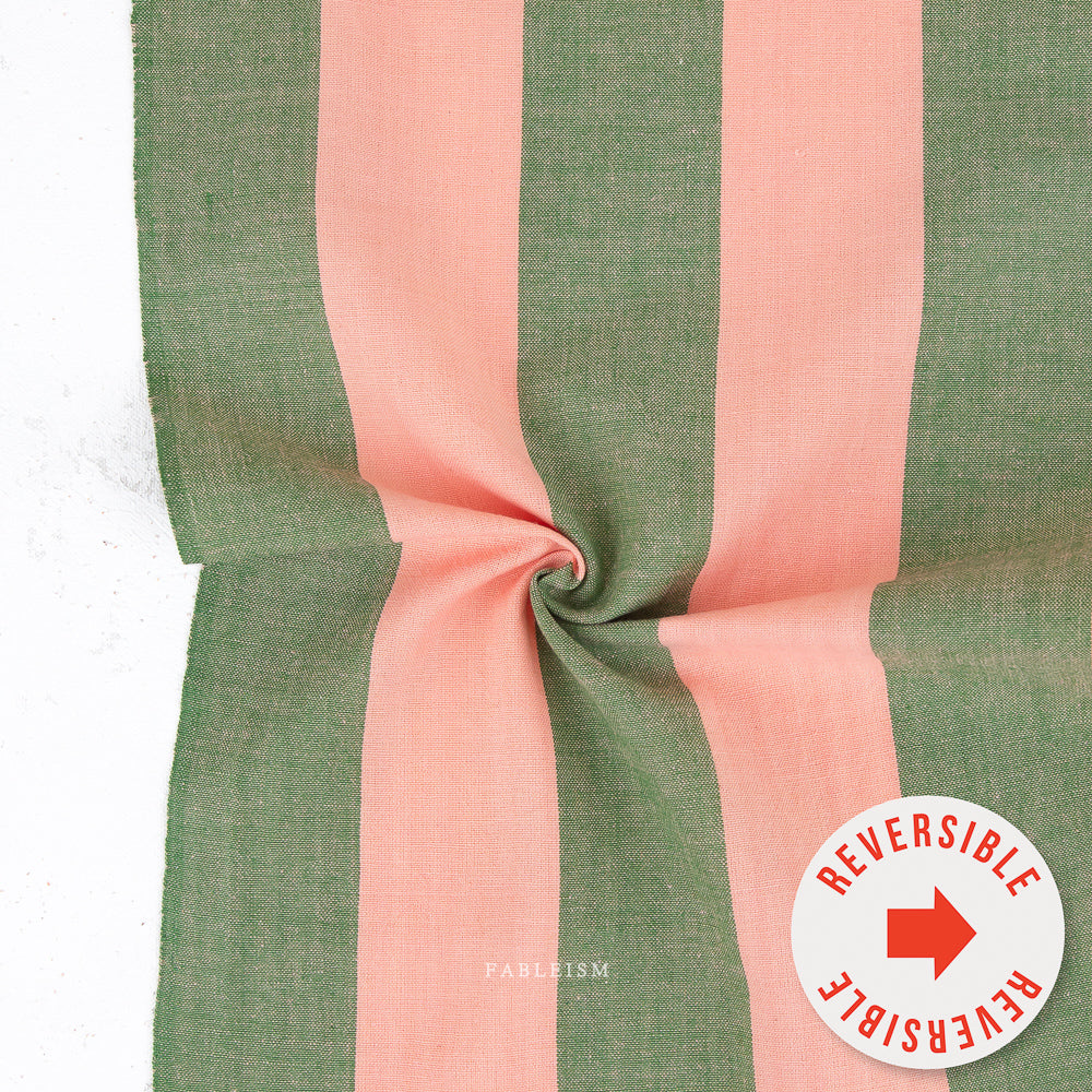 Swedish Meadow | 2″ Meadow Stripe in Meadow Woven | Fabric by Fableism