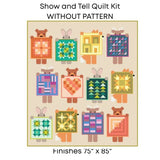 Elizabeth Hartman Show and Tell Quilt Kit with Riley Blake Solids No Pattern