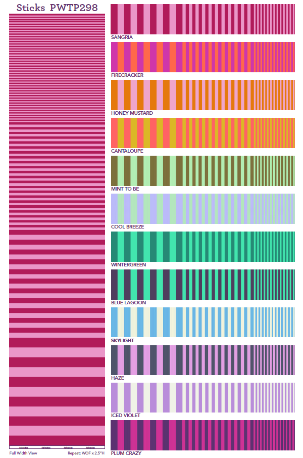 True Colors Sticks and Stones | Fabric Bundle 24 Prints | Fabric by Tula Pink