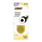 Olfa 28mm Ergonomic Rotary Cutter Blade Refill 2 Pack