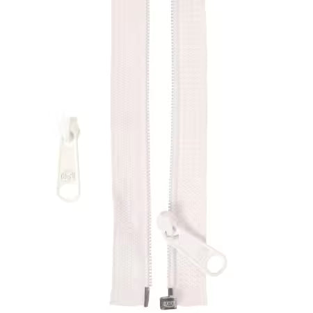 By Annie Zippers 50" Separating Zipper White