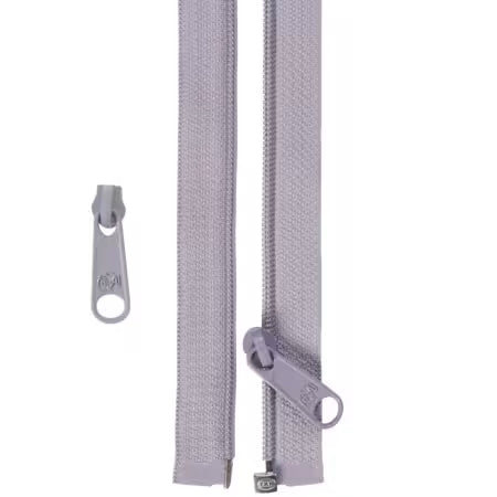 By Annie Zippers 50" Separating Zipper Pewter Gray