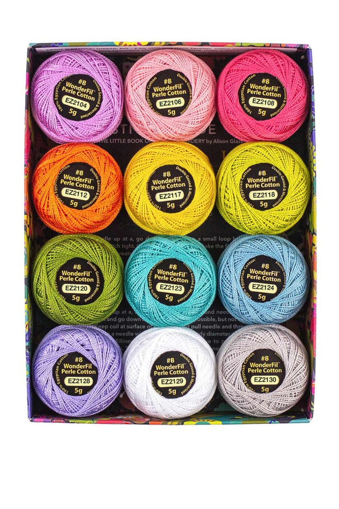 Alison Glass Eleganza Sun Perle Cotton Thread Box 12 Colors