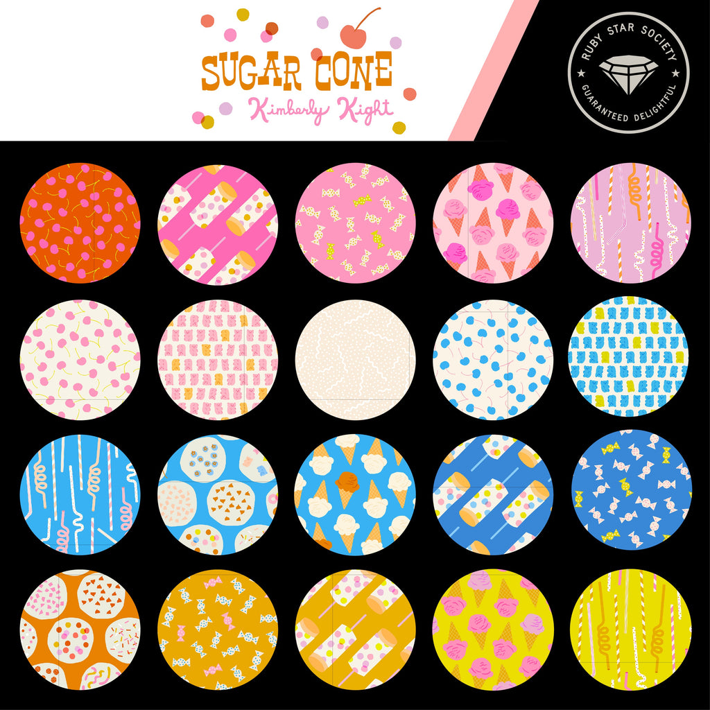 Ruby Star Society Sugar Cone Fabric Bundles 24 PrintsRuby Star Society Sugar Cone Charm Pack Quilt Squares