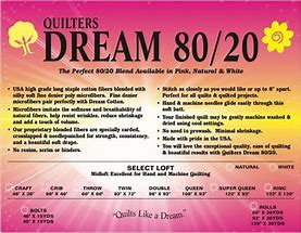 Quilter's Dream 80/20 Blend Batting King Size