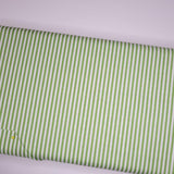 Riley Blake Stripes 1/8" Green and White Fabric