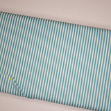 Riley Blake Stripes 1/8" Peacock Blue and White Fabric