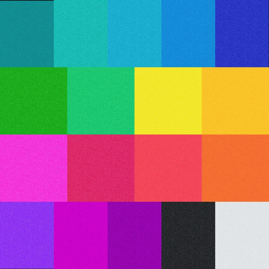 rainbow of colors with denim print texture