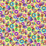 PREORDER Neon Cats Bright Bites Yellow Fabric