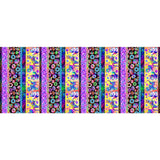 PREORDER Neon Cats Electric Alley Cats Stripe Fabric
