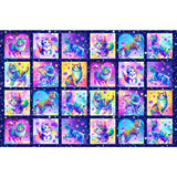 PREORDER Neon Cats Whiskers After Dark Fabric