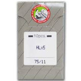 Organ Quilting Machine Needles 75/11 Size 11 HLx5 - 10 Pack