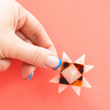 Sawtooth Star Hair Clip - Quilt Hair Accessories by Sarah Hearts