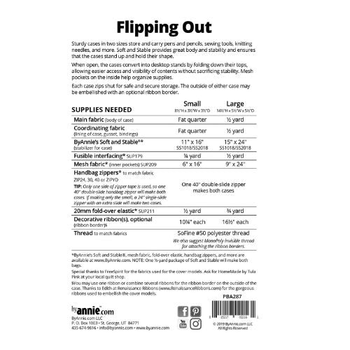 ByAnnie Flipping Out Pencil Case Pattern