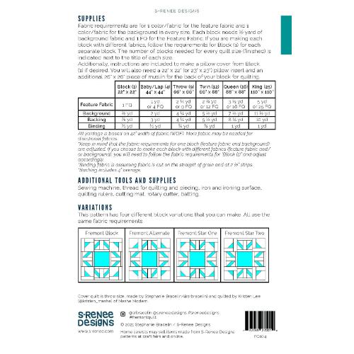 Fremont Quilt Pattern
