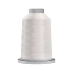 Spool of white thread on a white background