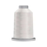 Spool of white thread on a white background