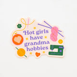 Hot Girls Have Grandma Hobbies Sticker by Sarah Hearts