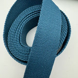 Indigo Blue Cotton Webbing 1" or 1.5" BY THE YARD