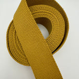 Merigold Yellow Cotton Webbing 1" or 1.5" Wide BY THE YARD