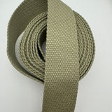 Moss Cotton Webbing 1" or 1.5" Wide BY THE YARD