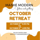Mashe Quilting Retreat - October 8-11, 2026