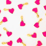 Neon Pink Heart Zipper Charm by Sarah Hearts