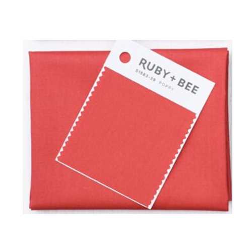 Ruby + Bee Solids Poppy Red Fabric