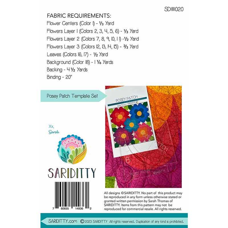 Sarditty Posey Patch Quilt Pattern