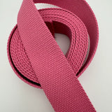 Rose Cotton Webbing 1" or 1.5" Wide BY THE YARD