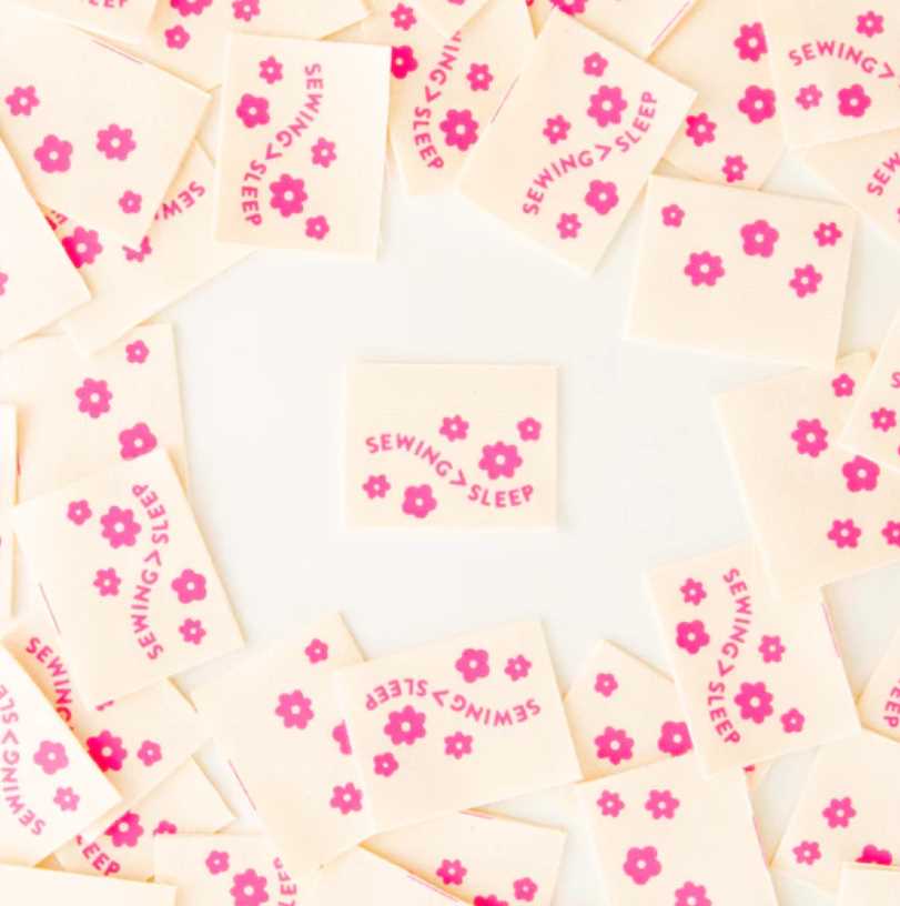 Sarah Hearts Sewing > Sleep Pink Sewing Label Tags