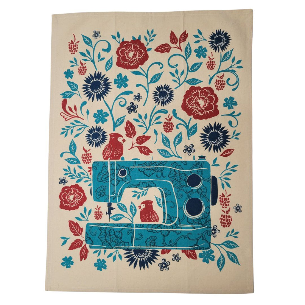 Ruby Star Society Sewing Garden Tea Towel designed by Sarah Watts