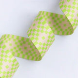 Bitmapped Neon Yellow Webbing 1.5" By the Yard