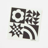 Black and White Quilt Sticker by Sarah Hearts