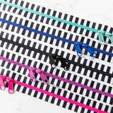 Black and White Striped Zipper - 30" Long