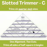 Clearly Perfect Slotted Trimmer C Ruler Sizes 2.25" - 7.25"