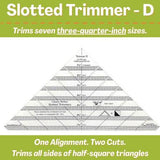 Clearly Perfect Slotted Trimmer D Ruler Sizes 1.75" X 7.75"