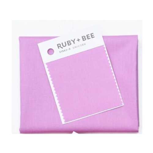 Ruby + Bee Solids Unicorn Pink Fabric