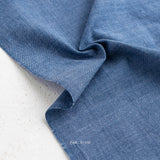 Watercolor Wovens Blue Jeans Blue Fabric
