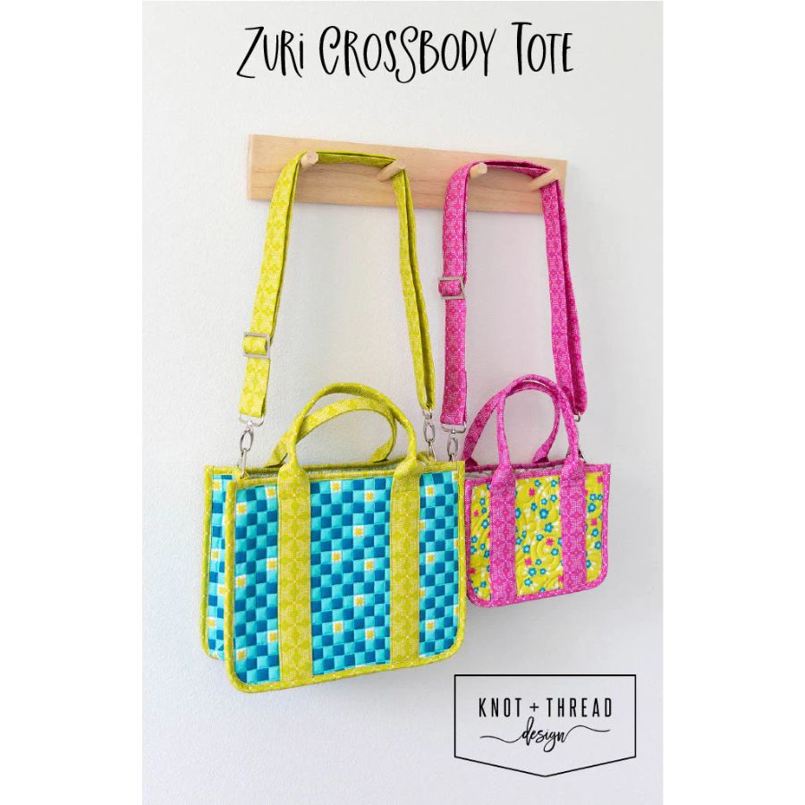 Zuri Crossbody Tote Bag Pattern by Knot & Thread