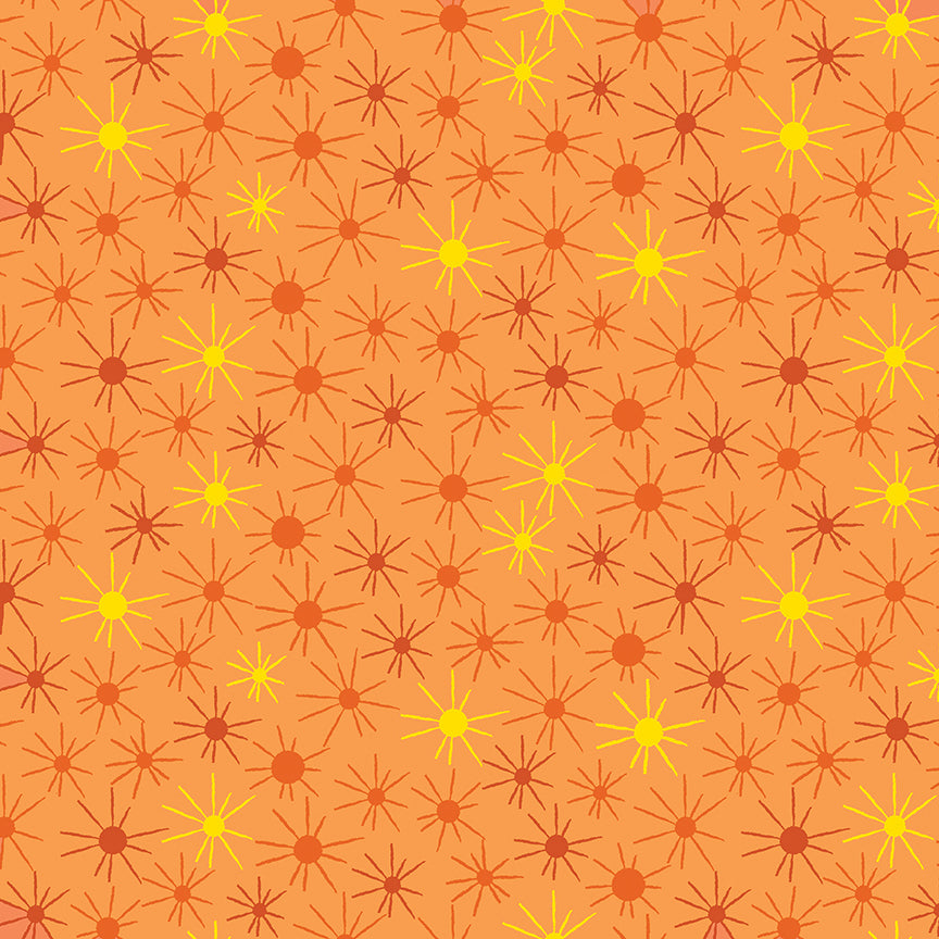 Christa Watson Stitchy Sunny Day Medium Orange Fabric
