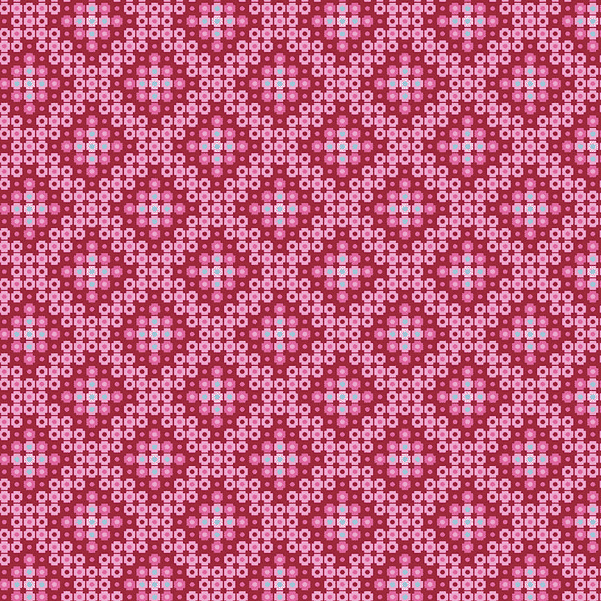 Christa Watson Stitchy Crossweave Fuchsia Fabric