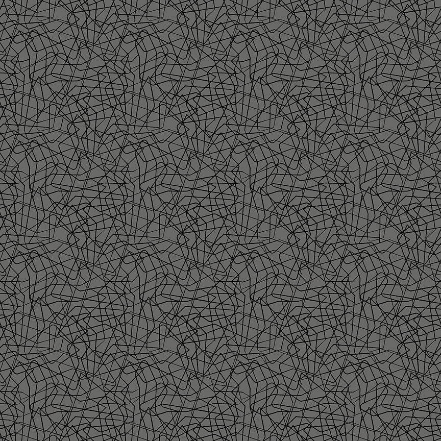 Christa Watson Stitchy Threaded Lines Dark Grey Fabric